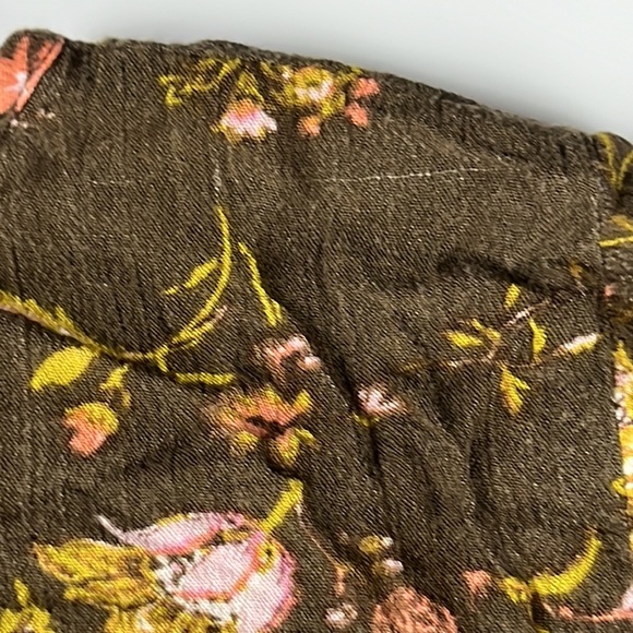 Eyeshadow Blouse Brown with Floral Print Sz: M - Picture 15 of 16